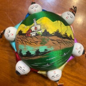 VTG RARE silk pin cushion Unbranded Decor, Multicolor hand painted